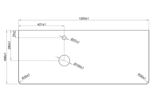 Столешница Misty Роял 120 черная матовая - 3