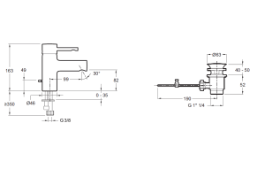 Смеситель Jacob Delafon Cuff E37041-CP для раковины - 2