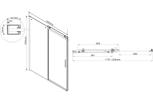 Душевая дверь в нишу Vincea Como VPS-1C120CG 120 см, хром, стекло тонированное - 3