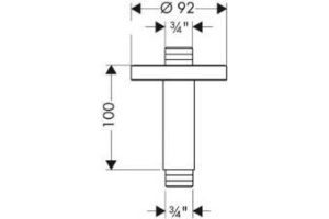 Кронштейн для верхнего душа Hansgrohe 27418000 - 2