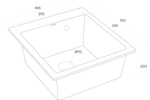 Мойка кухонная Paulmark Zemar PM104651-BL черная - 3