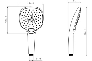 Душевая лейка Lemark LM0815C White - 2