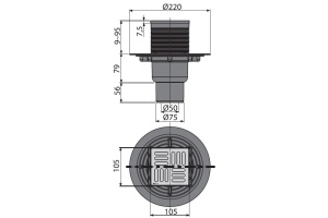Душевой трап AlcaPlast  (APV2321) - 2