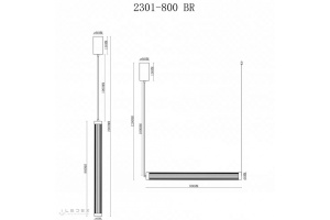 Подвесной светильник iLedex Rocks 2301-800 BR - 3