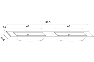 Раковина мебельная двойная Jacob Delafon Sherwood 140 белый матовый - 2