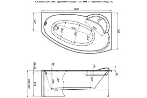 Акриловая ванна Aquanet Sofia 170x100 см (00204041) - 3