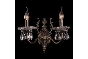 Бра Eurosvet Elisha 3281/2 античная бронза/прозрачный хрусталь Strotskis - 2