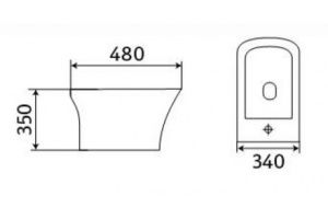Биде напольное Ceramalux белый (1215Е) - 2