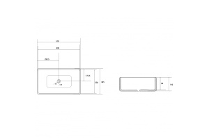 Накладная раковина Abber Rechteck 51 черная матовая - 2