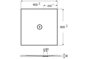 Поддон для душа Jacob Delafon Singulier E67033-MAM 90х90 жемчужно-белый - 2