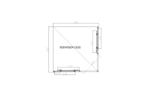 Душевой уголок Vincea Slim-N 90х90 хром стекло прозрачное - 2