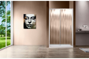 Душевая дверь в нишу Vincea Garda VDS-1G135CH 135 см, профиль хром, стекло шиншилла - 2