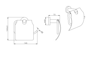 Бумагодержатель AQUATEK ВЕГА AQ4009CR с крышкой - 2