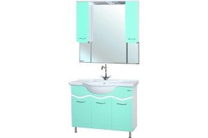 Мебель для ванной Bellezza Мари 105 белая/салатовая