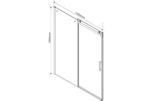 Душевая дверь Vincea Como 140 хром стекло прозрачное - 3