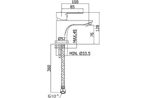 Смеситель Paffoni BLU BLU071CR для раковины - 2