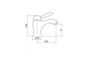 Смеситель для раковины Magliezza Collana бронза (50124-br) - 2