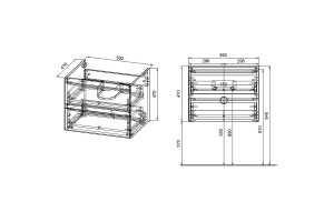Тумба с раковиной Vincea Luka 60 темное дерево - 3
