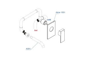 Смеситель для раковины WasserKraft Alme хром - 3