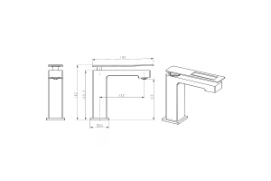 Смеситель для раковины Boheme Q золото с черным - 2
