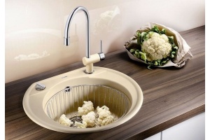 Мойка из гранита Blanco Rondoval бежевый (515672) - 3