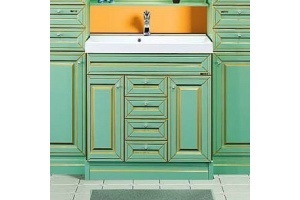 Тумба для комплекта Misty Vena 75 салатовая, патина