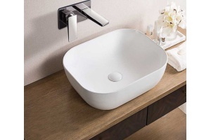 Раковина накладная CeramaLux N 50.5 см белый (78104)