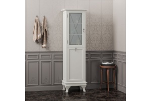 Шкаф-пенал Opadiris Борджи L слоновая кость, с бельевой корзиной