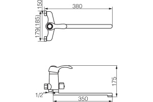 Смеситель Veragio Grazia VR.GRA-3505.CR универсальный, хром - 2