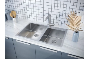 Мойка кухонная Paulmark Helfer 78 брашированная сталь - 3