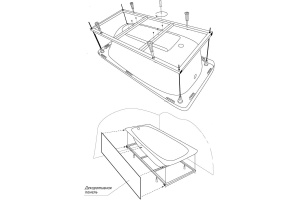 Каркас для ванны Riho 160x70 усиленный - 2
