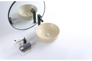 Раковина накладная BelBagno 41 см бежевый матовый (BB1315-H316) - 2