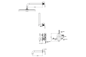 Душевой комплект Boheme Uno белый, хром (464-2-WCR) - 2