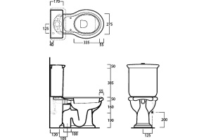 Чаша для унитаза-компакта Simas Lante LA08 - 3
