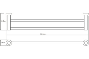 Полотенцедержатель Wasserkraft Donau K-9440 двойной - 3