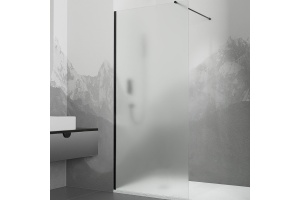 Душевая перегородка RGW Walk in 90х195 черная стекло прозрачное