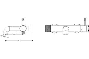 Смеситель для ванны с душем Boheme Uno 463-B black - 2