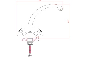 Смеситель Orange Classic Pro M72-002cr для кухонной мойки - 2