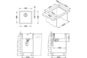 Мойка кухонная Alveus Quadrix Monarch 30 медь - 3