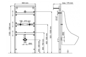Инсталляция для писсуара Berges Novum синяя - 2