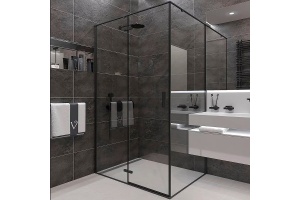 Душевой уголок Veconi Rovigo RV-073B 80x90 профиль черный (RV073B-8090-01-C4)