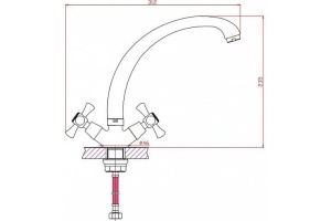 Смеситель Agger Retro A1900200 для кухонной мойки - 2