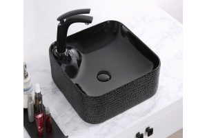 Раковина накладная CeramaLux NC 42.5 см черный (D1305H004) - 2