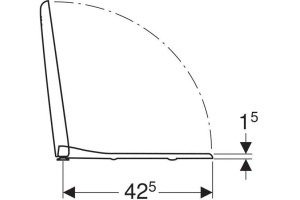 500.236.01.1 Geberit Smyle Сиденье для унитаза с механизмом плавного закрывания SoftClose, крепление сверху - 3