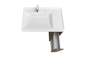 Тумба под раковину без фасада Aquaton Лондри 20 темное дерево - 3