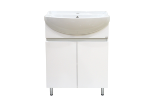 Тумба с раковиной Misty Амур 60 белая матовая