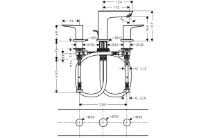 Смеситель для раковины Hansgrohe Talis E полированное золото - 2