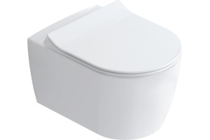 Комплект Унитаз подвесной STWORKI Ноттвиль SETK3104-2616 безободковый, с микролифтом + Система инсталляции для унитазов EWRIKA ProLT 0026-2020 с кнопкой смыва 0054 черной матовой - 3