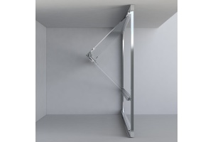 Душевая дверь в нишу Vincea Garda VDB-1G800CL 80 см, профиль хром, стекло прозрачное - 3