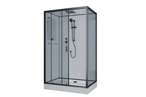 Душевая кабина Niagara Premium NG-6912-01QL BLACK 120х80х210 левая, черная